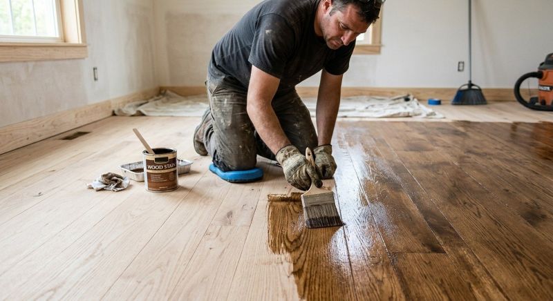 Maple Floor Staining in Alpharetta, GA