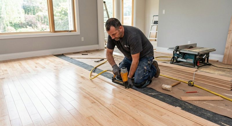 Birch Floor Installation in Fort Worth, TX