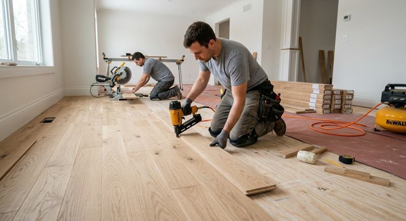 Dark Wood Floor Installation in Austin, TX