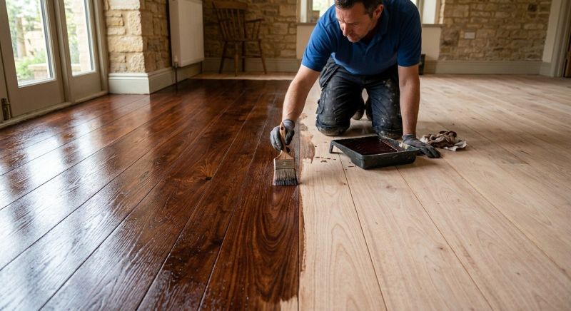 Maple Floor Staining in Alpharetta, GA