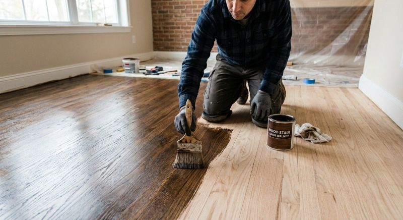 Maple Floor Staining in Kansas City, KS