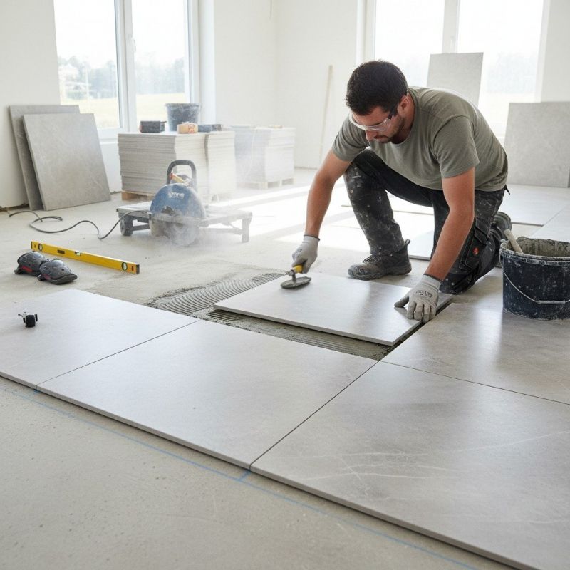Mosaic Tile Floor Installation in Loudoun County, VA