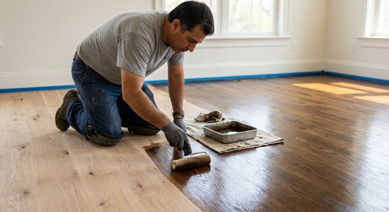Oak Floor Staining in Kansas City, KS