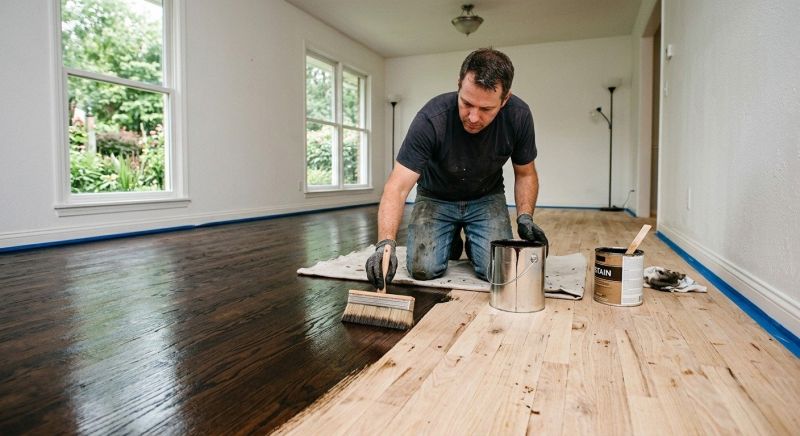 Walnut Floor Staining in Kansas City, KS